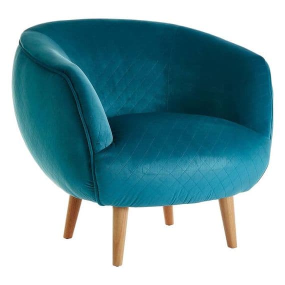 Oscar Teal Fabric Chair | Home Luxe Interior