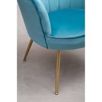 Ovala Aqua Velvet Scalloped Chair – Home Luxe Interior