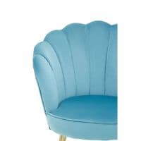 Ovala Aqua Velvet Scalloped Chair – Home Luxe Interior