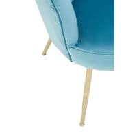 Ovala Aqua Velvet Scalloped Chair – Home Luxe Interior