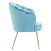 Ovala Aqua Velvet Scalloped Chair – Home Luxe Interior