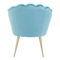 Ovala Aqua Velvet Scalloped Chair – Home Luxe Interior