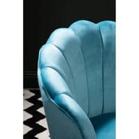 Ovala Aqua Velvet Scalloped Chair – Home Luxe Interior