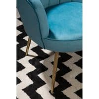Ovala Aqua Velvet Scalloped Chair – Home Luxe Interior