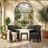 Oxford Charm Bistro Set - 3pc Garden Furniture Set with Armchairs