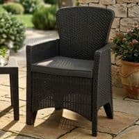 Oxford Charm Bistro Set - 3pc Garden Furniture Set with Armchairs