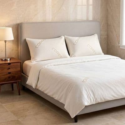 Pack of 2 Copper Infused Memory Foam Pillows - Cooling Sleep Support