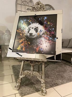 Paintsplash Panda Wall Art Mirror Frame 85Cm X 85Cm