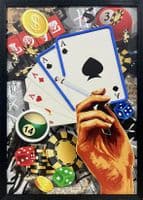 Playing Cards Neon LED Wall Art - 40x60cm Poker Game Room Decor USB