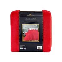 Plush Faux Fur Chunky Ribbed Faux Fur Red Bedding Duvet Set