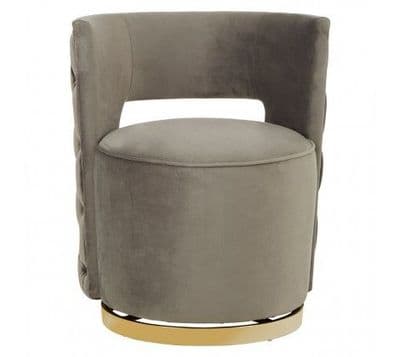Pola Velvet Chair Grey