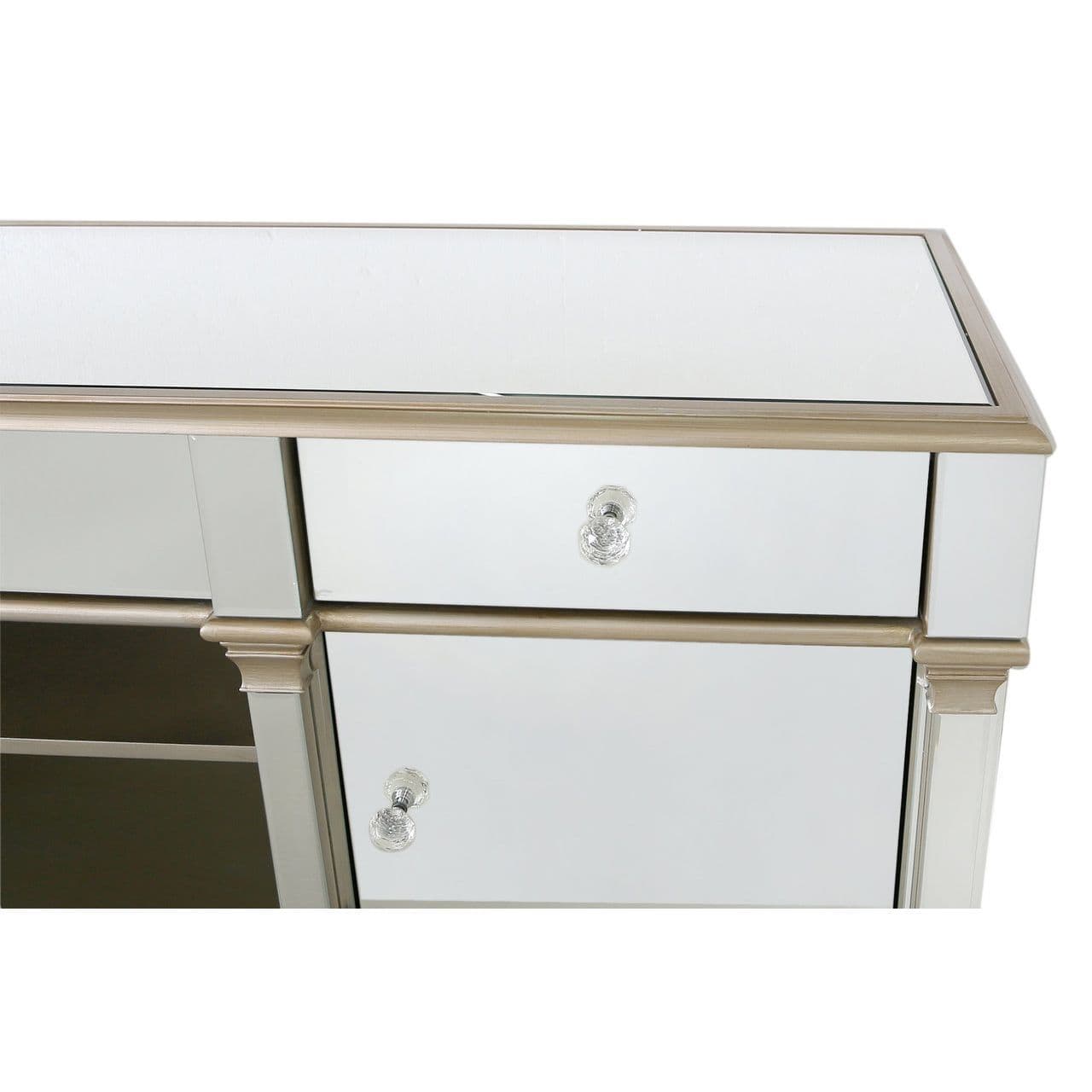 Pollo 2 Door 3 Drawer Entertainment Unit Medium Champagne Trim