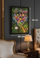 Pool Balls Triangle Neon LED Wall Art - 40x60cm Billiards Games Room Decor USB