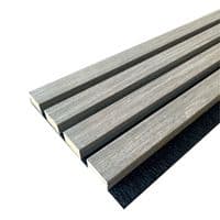 Premium Grey Oak Acoustic Slat Wall Panel by Home Luxe Interior