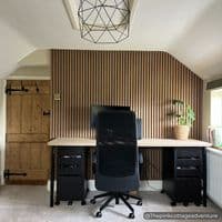 Premium Natural Oak Acoustic Slat Wall Panel by Home Luxe Interior