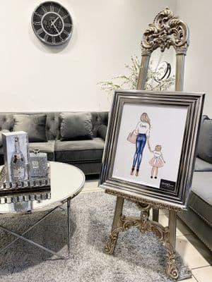 Queen And Princess Designer Wall Art Chrome Frame