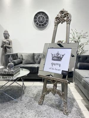 Queen Of His Heart Wall Art Mirror Frame