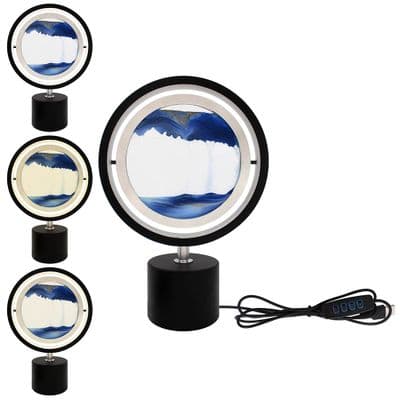 QUICKSAND BLACK LAMP SMALL BLUE SAND