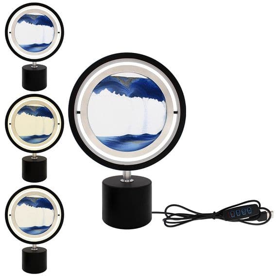 QUICKSAND BLACK LAMP SMALL BLUE SAND
