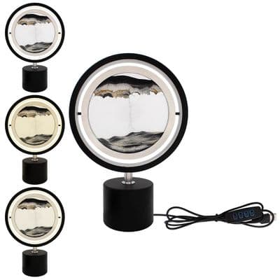 QUICKSAND ROUND LAMP BLACK USB 💡🖤