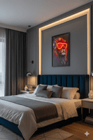 Rave Lion Neon LED Wall Art - 40x60cm Canvas with Headphones & Glasses USB
