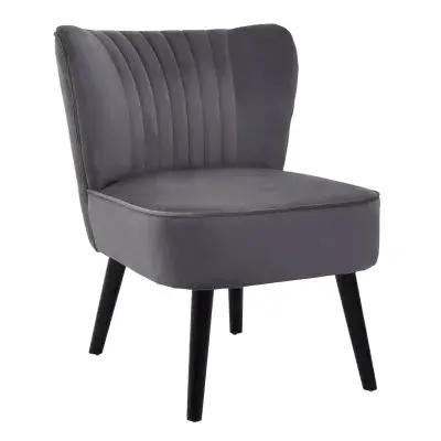 Regents Park Grey Velvet Chair