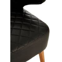Richy Black Faux Leather Wingback Armchair | Home Luxe Interior