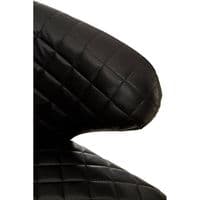 Richy Black Faux Leather Wingback Armchair | Home Luxe Interior