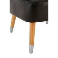 Richy Black Faux Leather Wingback Armchair | Home Luxe Interior