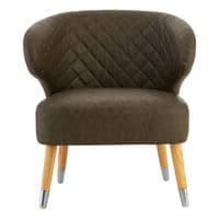 Richy Brown Faux Leather Wingback Armchair | Home Luxe Interior