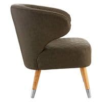Richy Brown Faux Leather Wingback Armchair | Home Luxe Interior