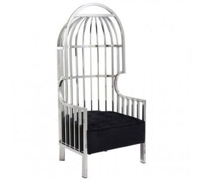 Rizon Cage Design Chair Silver