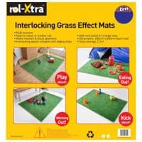 Rolson 6-Piece Grass Effect Interlocking Foam Floor Mat Set - 1.23m x 1.83m