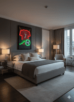 Ronaldo '7' Neon LED Wall Art - 40x60cm Football Shirt & Boot Decor USB