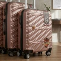 Rose Gold 4-Piece ABS Luggage Set - TSA Lock & 360° Spinner Wheels
