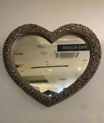 Rose Heart Shape Mirror Champagne