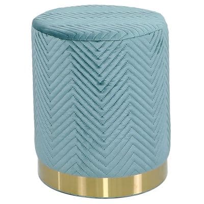 Round Stool Mint Green Gold Base