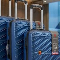 Royal Blue 4-Piece ABS Luggage Set - TSA Lock & 360° Spinner Wheels