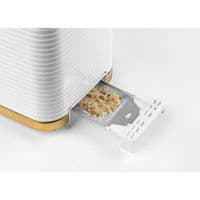 Salter Palermo White & Gold Kettle & 2-Slice Toaster Set Rapid Boil