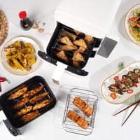 Salter VertiCook Ultra 9L Stackable Dual Air Fryer White & Gold