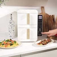 Salter VertiCook Ultra 9L Stackable Dual Air Fryer White & Gold