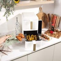 Salter VertiCook Ultra 9L Stackable Dual Air Fryer White & Gold