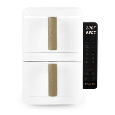 Salter VertiCook Ultra 9L Stackable Dual Air Fryer White & Gold