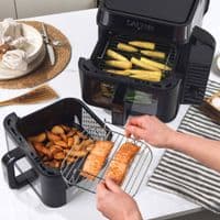 Salter VertiCook View 9L Dual Air Fryer Black Vertical Design