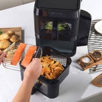 Salter VertiCook View 9L Dual Air Fryer Black Vertical Design