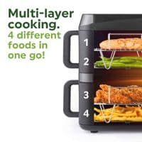 Salter VertiCook View 9L Dual Air Fryer Black Vertical Design