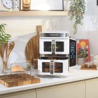 Salter VertiCook View 9L Dual Air Fryer White Vertical Design