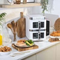 Salter VertiCook View 9L Dual Air Fryer White Vertical Design