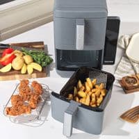 Salter VertiLayer Stackable Dual Air Fryer 9L Grey Vertical Design