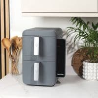 Salter VertiLayer Stackable Dual Air Fryer 9L Grey Vertical Design